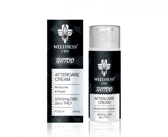 Repair cream for fresh tattoos with 1000mg CBD